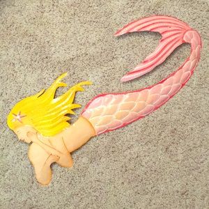 Metal mermaid wall art